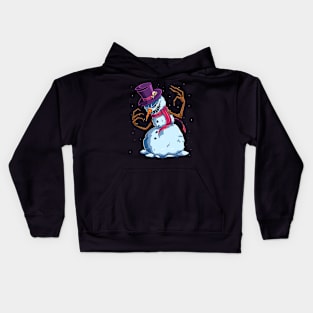 Spooky Snowman Kids Hoodie